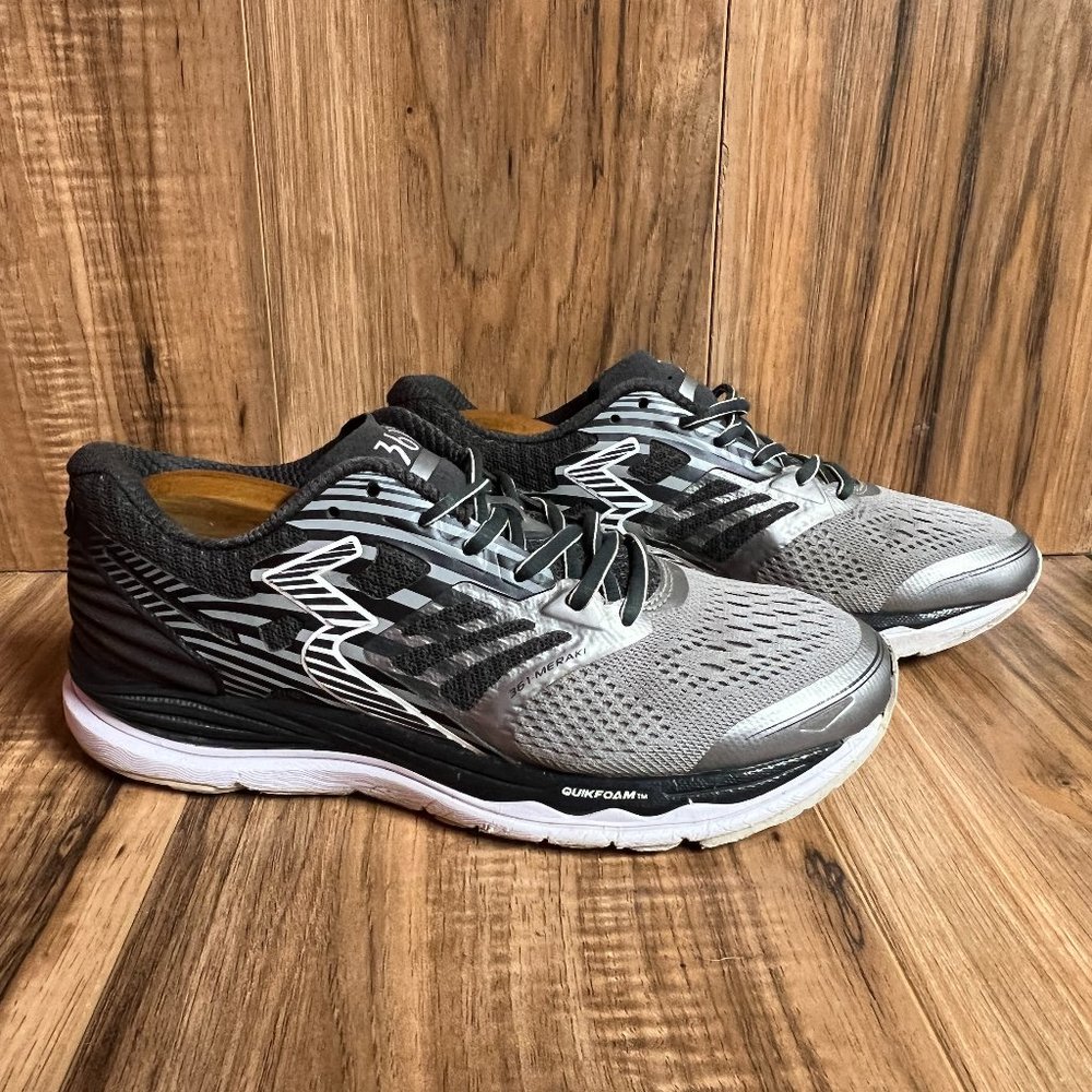 361 Degrees Meraki Womens Running Shoes Black White Grey Training Size 7.5